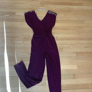 Guess brand deep purple jumpsuit